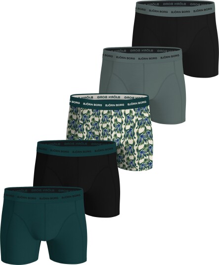 Björn Borg Men's Cotton Stretch Boxer 5 pack Multipack 3 M