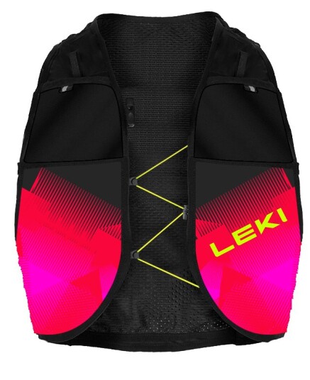Leki Trail Running Quiver Vest Black bright Red shuttle Grey L   XL