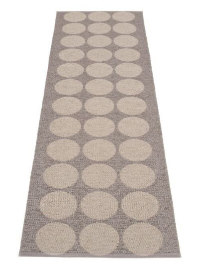 Pappelina Plastteppe Hugo Mud Metallic_70x240cm