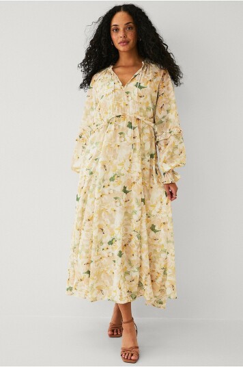 Ellos Collection Maxikjole i chiffon Gul