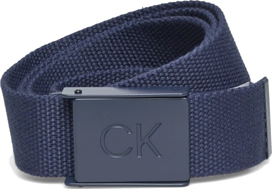 Calvin Klein Golf Ck Monogram Buckle Belt Navy ONE SIZE Calvin Klein Golf Ck Monogram Buckle Belt Navy ONE SIZE