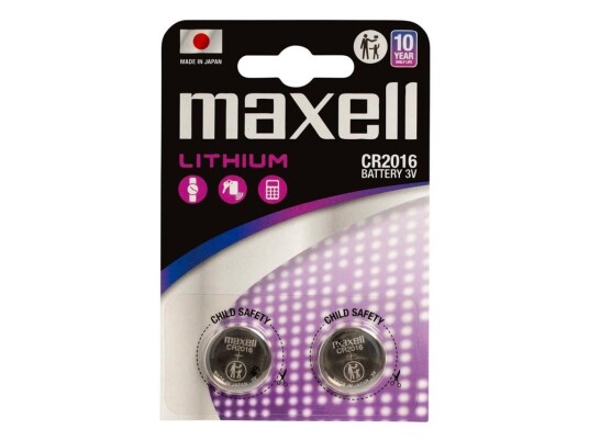 Maxell CR2016 Knappcellebatteri 2 stk. Maxell CR2016 Knappcellebatteri 2 stk.