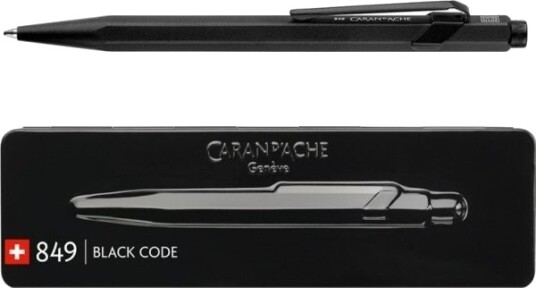 Caran D`Arche Caran D"ache 849 Black Code Kulepenn, M, I Eske, Svart