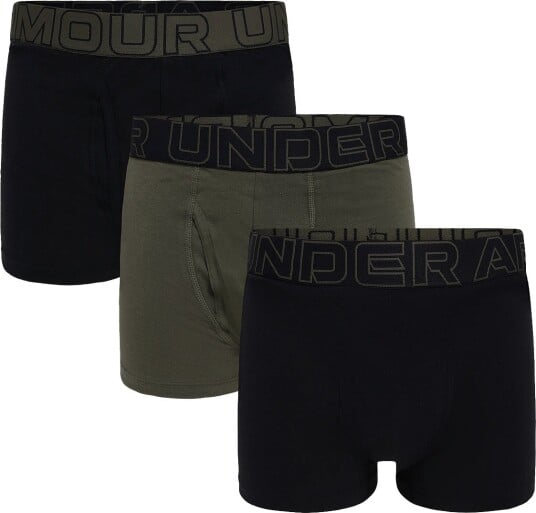 Under Armour Ua Performance Cotton   Solid 3" 3Pk   Black   XXL