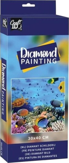 Craft ID Diamond Painting lerret 30x40 cm Perlekunst med undervannsmotiv Craft ID Diamond Painting lerret 30x40 cm Perlekunst med undervannsmotiv