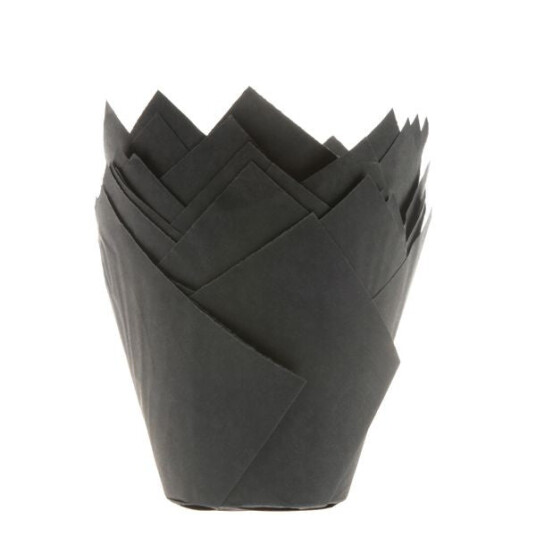 Svart Muffinsform Tulipan Fra House Of Marie Pk/36 