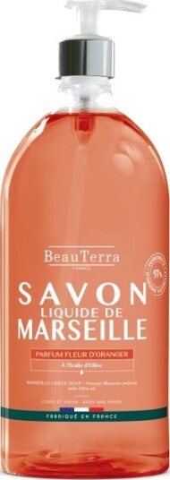 BeauTerra Marseille flytende sĂ„pe â appelsinblomst â 1 l BeauTerra Marseille flytende sĂ„pe â appelsinblomst â 1 l