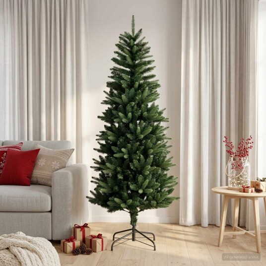 vidaXL Artificial Hinged Christmas Tree 120 cm PE og PVC Grønn