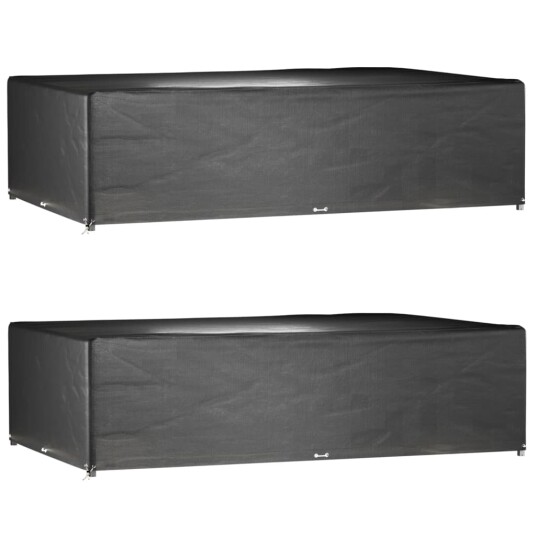 vidaXL Hagemøbeltrekk 2 stk 16 maljer 325x205x90 cm rektangulær