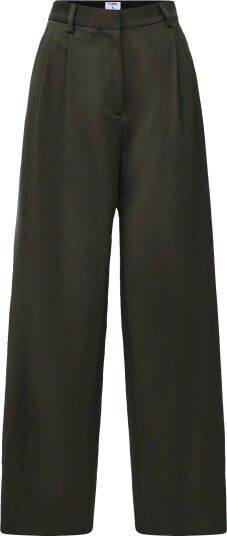 Filippa K Darcey Wool Trousers DARK MOSS GREEN 36