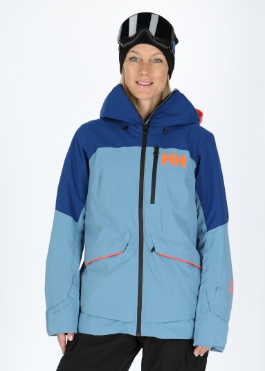 Helly Hansen W Powchaser Lifaloft Jacket 625 Blue Fog Xs Skijakker Helly Hansen W Powchaser Lifaloft Jacket 625 Blue Fog Xs Skijakker