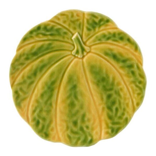 Bordallo Pinheiro   Pumpkin asjett 22 cm gresskar oransje/grønn