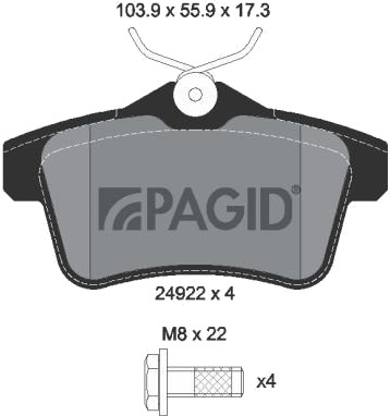 PAGID T1844N Bremseklosser PAGID T1844N Bremseklosser