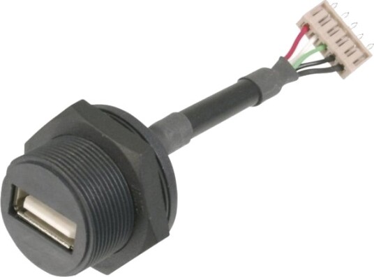 Usb-Tilkobling 2.0 Ip67 Innfelt Tc-A-Usb-Apfs-203 Usb A-Tilkobling På 5-Polet Kontakt Tru Components 1 Stk