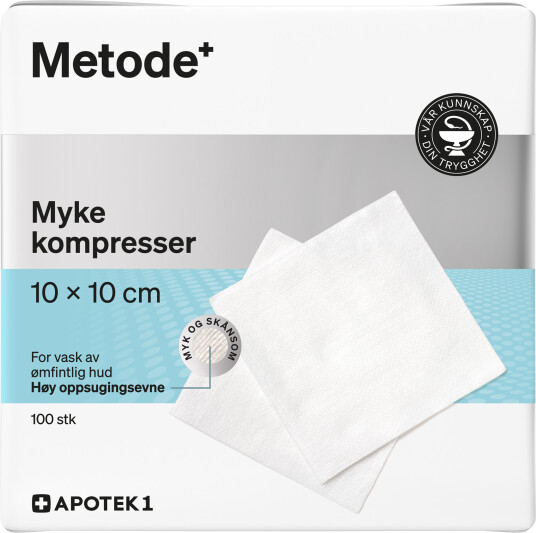 Metode myke kompresser 10 x 10 cm 100 stk