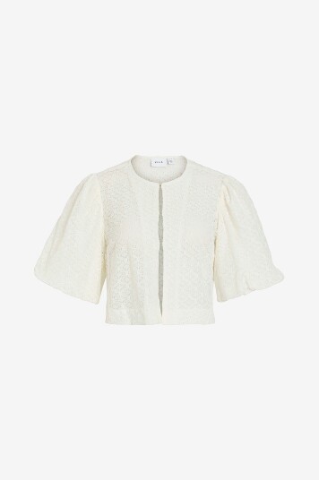 Vila Blondebluse viCleo O neck 2/4 Bolero Hvit