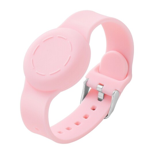 TRIACLE SILIKON ARMBÅND TIL APPLE AIRTAG FOR BARN, ROSA TRIACLE SILIKON ARMBÅND TIL APPLE AIRTAG FOR BARN, ROSA