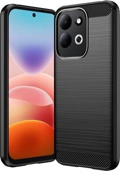 Xiaomi Redmi 17 5G/4G Børstet TPU-deksel - karbonfiber - svart