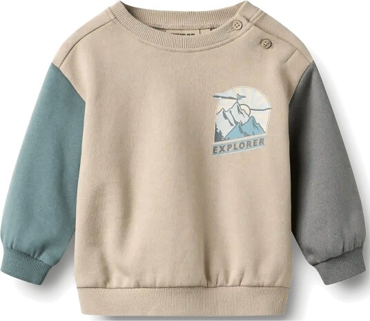 Wheat Sweatshirt L/S Elliot Print GREY MOON 80