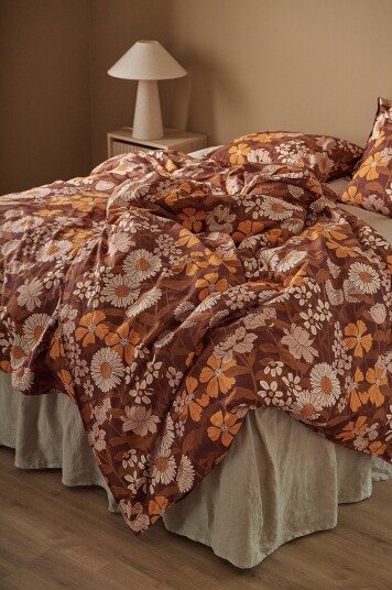 Ellos Home Sengesett Avery Flower i bomullspercale 2 eller 3 stykker Flerfarget