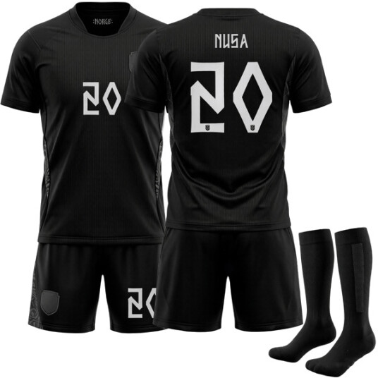 2026 VM Norge Bortekamp Fotballsett Voksen & Barn Trøye Shorts Sokker Sett Menn Kvinner Ungdom Gutt Jente