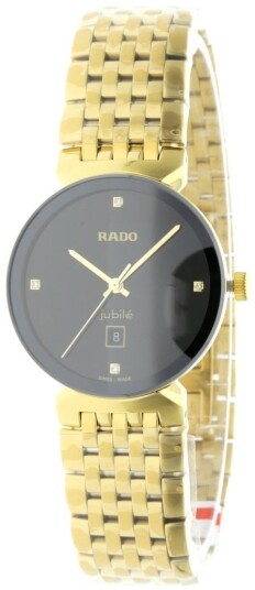 Rado Dameklokke R48915703 Florence Sort/Gulltonet stål Ø38 mm Rado Dameklokke R48915703 Florence Sort/Gulltonet stål Ø38 mm