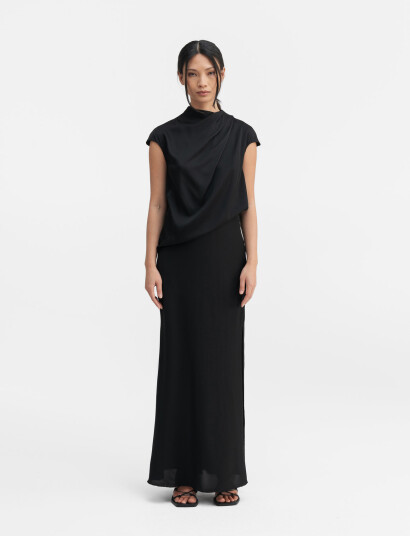 Ahlvar Gallery Lima Silk Top   Black   L