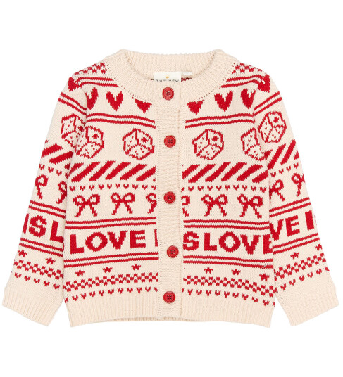 The New Tnstregina Jacquard Cardigan - Cream - 104