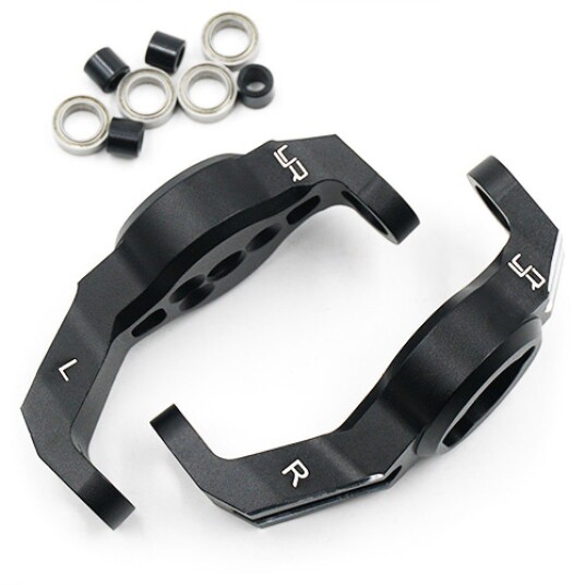 Yeah Racing TRX4-001BK Aluminum Bearing Supported C Hubs 2 pcs F