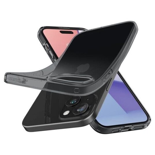 Spigen Crystal Flex Mobildeksel til iPhone 15 Plus - Grå, 6.7" Beskyttelse