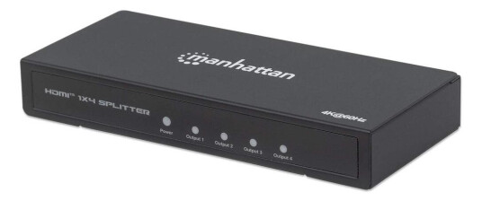 MANHATTAN AV HDMI 2.0 splitter 1x4 4K*2K UHD 60Hz HRD AC power