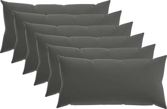 vidaXL Putetrekk 6 pcs HEERLEN Antrasitt 40 x 70 cm Polyester
