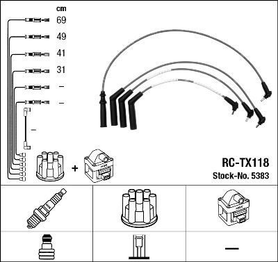 Tennplugg kabelsett NGK 5383