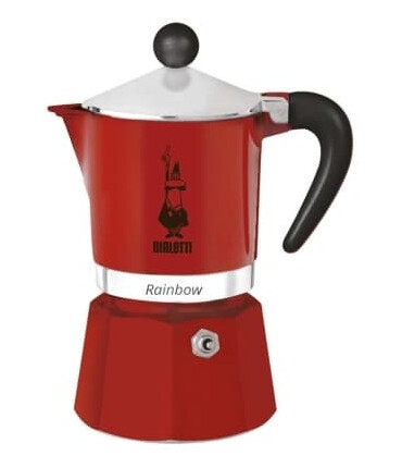 Bialetti Rainbow 0,06 l Aluminium Termoplast Rød 140 mm 6,2 cm