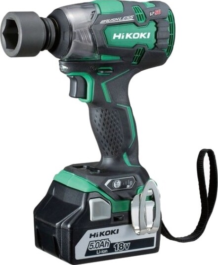 Hikoki WR18DBDL Wrench 1/2" med 2 stk 5.0Ah batterier og lader Hikoki WR18DBDL Wrench 1/2" med 2 stk 5.0Ah batterier og lader