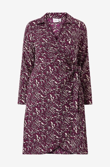 Evoked Vila - Kjole viMooj L/S Wrap Dress Curve - Lilla