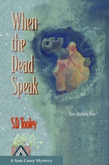 When the Dead Speak When the Dead Speak