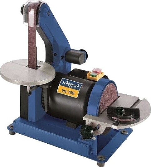 Scheppach BTS700 Bånd- Og Skivesliper 250 w, 125 mm (Kompakt Modell)
