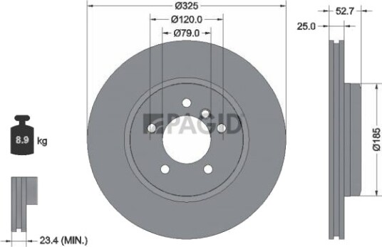 PAGID 50318NHC Bremseskive PAGID 50318NHC Bremseskive