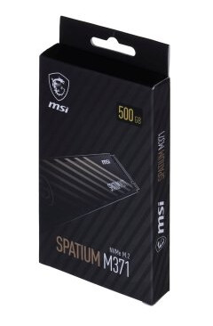 Msi Spatium M371 Nvme M.2 500 Gb, 500 Gb, M.2, 2200 Mb/S