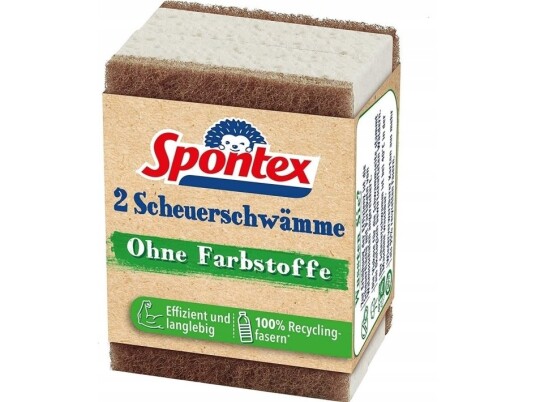 Spontex Skuresvamp Uten Fargestoffer X2