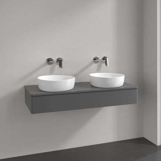 Villeroy & Boch Antao Servantskap med 1 skuff 120x50x19 cm u/lys Antrasitt Matt