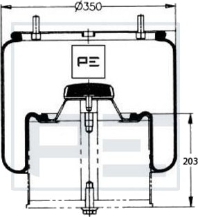 Luftbelg fjæring PETERS ENNEPETAL 084.084 72A
