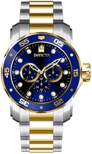 Invicta Herreklokke 45724 Pro Diver Blå/Gulltonet stål Ø48 mm Invicta Herreklokke 45724 Pro Diver Blå/Gulltonet stål Ø48 mm