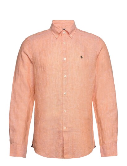 Morris Douglas Linen Shirt Classic Fit Orange XS Morris Douglas Linen Shirt Classic Fit Orange XS