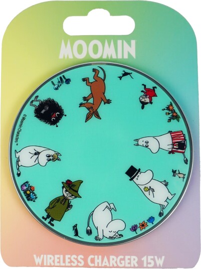 Moomin 15W trådløs lader Turkis Moomin 15W trådløs lader Turkis