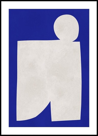 Blue and white art 2 Plakat Plakat / 70x100cm