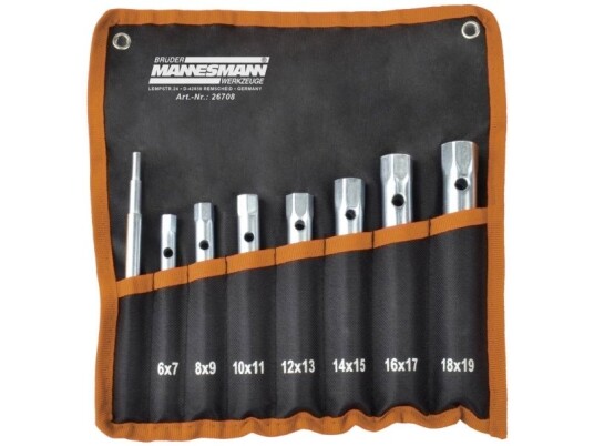 Brüder Mannesmann Mannesmann M26708 Rørstiknøgle 8 Dele Brüder Mannesmann Mannesmann M26708 Rørstiknøgle 8 Dele