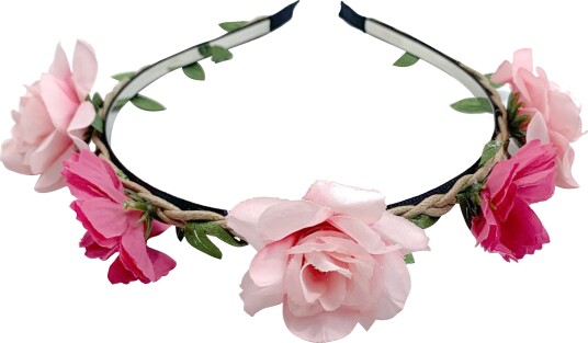 Hedlundgruppen Hårbøyle med rosa blomster One size 18972101
