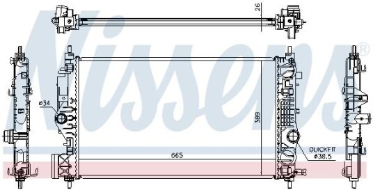Radiator NISSENS 630764
